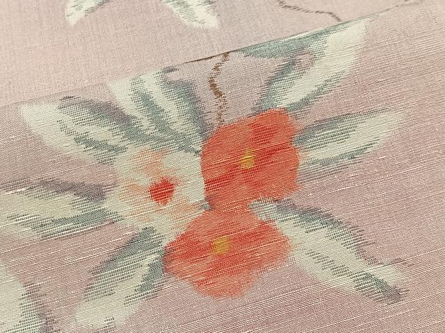 平和屋着物■上質な紬 手描き 枝花文 暈し染め 正絹 逸品 CABK0081ua