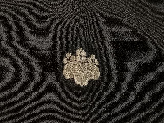 平和屋着物■豪華黒留袖 総刺繍 扇面花鳥文 金銀糸 正絹 逸品 CABK0086ua