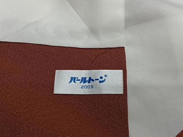 平和屋着物■上質な色無地 赤錆色 正絹 逸品 CABK0088ua