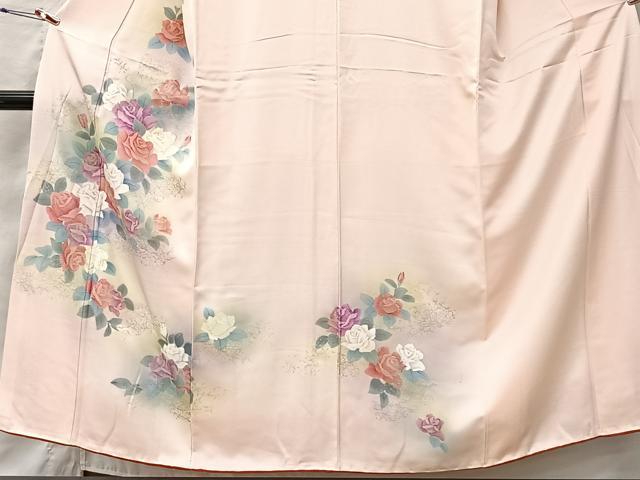 平和屋着物■訪問着 バラ 暈し染め 銀彩 正絹 逸品 CABK0092ua