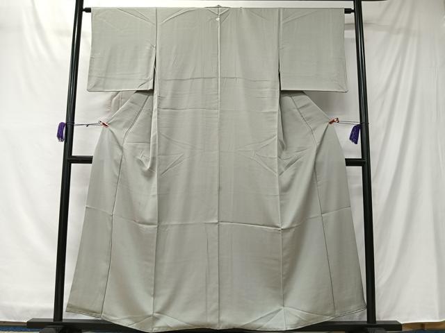 平和屋着物■上質な色無地 紗綾形地紋 利休白茶色 正絹 逸品 CABK0096ua