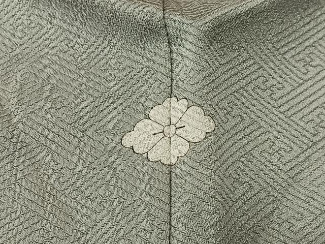 平和屋着物■上質な色無地 紗綾形地紋 利休白茶色 正絹 逸品 CABK0096ua