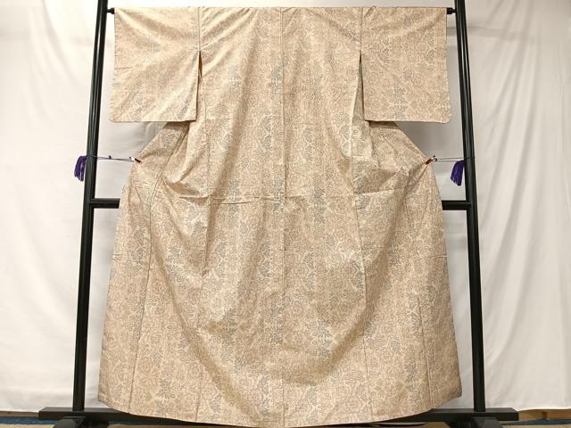 平和屋着物■本場大島紬 7マルキ 草花文 正絹 逸品 CABK0098ua