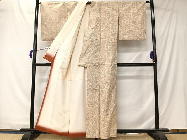 平和屋着物■本場大島紬 7マルキ 草花文 正絹 逸品 CABK0098ua