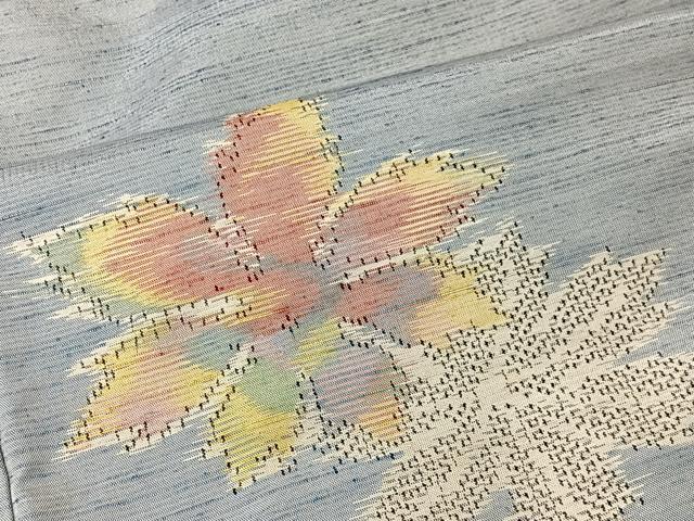 平和屋着物■上質な紬 舞花文 正絹 逸品 未使用 CABK0103ua