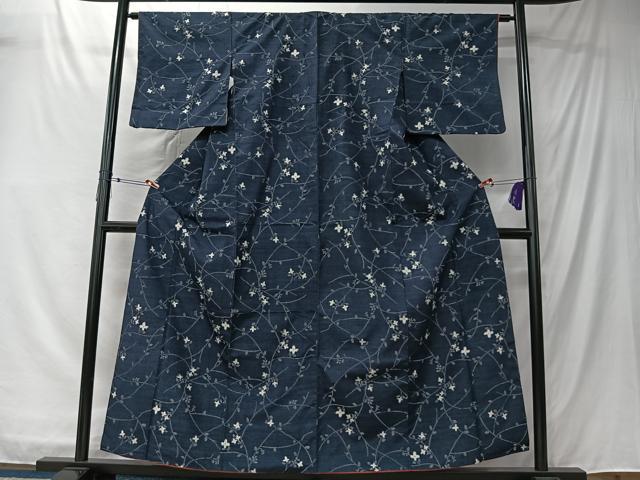 平和屋着物■上質な紬 枝花文 正絹 逸品 CABK0107ua