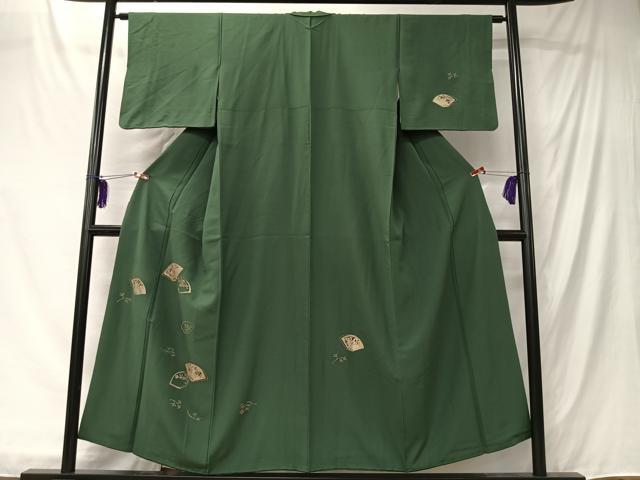 平和屋着物■訪問着 刺繍 地紙動物文 金糸 金彩 正絹 逸品 CABK0117ua