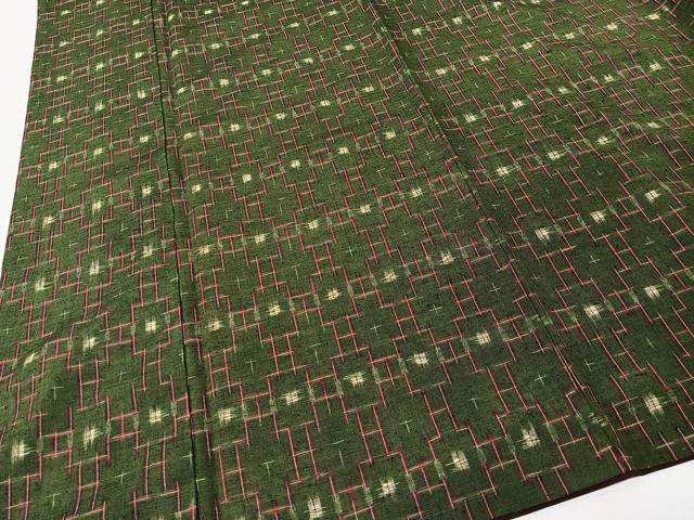 平和屋着物■上質な紬 幾何学文 正絹 逸品 CABK0119ua