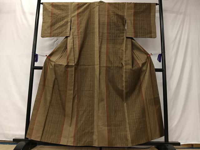 平和屋着物■上質な紬 間道 正絹 逸品 CABK0121ua