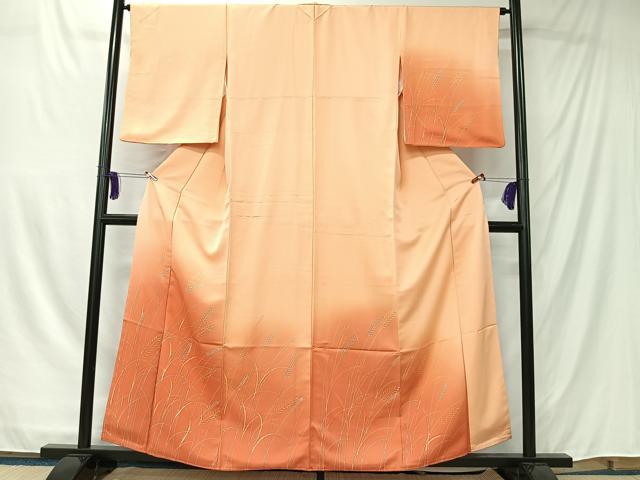 平和屋着物■訪問着 ろうけつ染 草木文 暈し染め 正絹 逸品 CABK0129ua