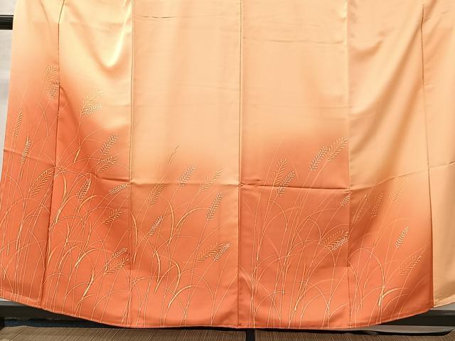 平和屋着物■訪問着 ろうけつ染 草木文 暈し染め 正絹 逸品 CABK0129ua