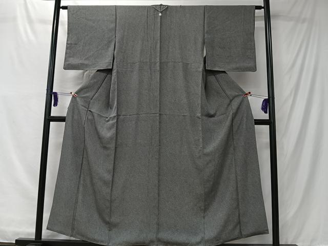 平和屋着物■江戸小紋 鮫小紋柄 黒地 正絹 逸品 CABK0142ua