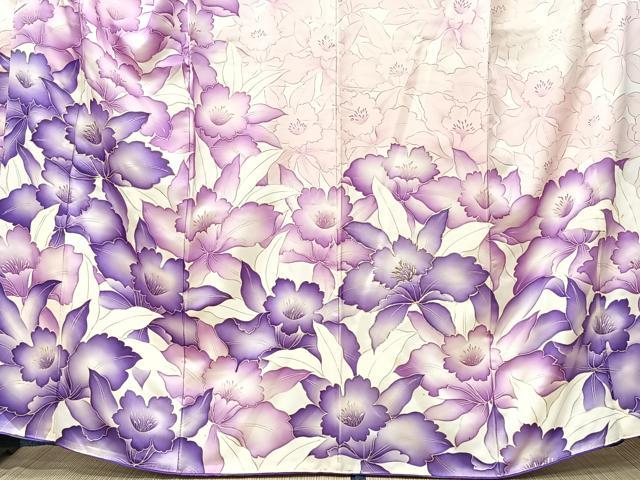 平和屋着物●豪華振袖 駒刺繍 花尽くし 正絹 逸品 CABK0154ua