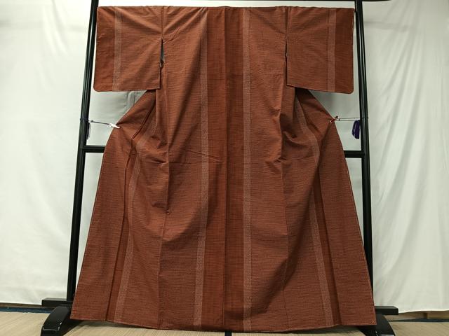 平和屋着物■上質な紬 80亀甲 亀甲間道 正絹 逸品 未使用 CABK0162ua