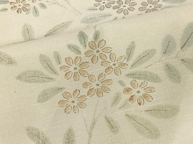 平和屋着物■上質な紬 枝花文 正絹 逸品 CABK0174ua