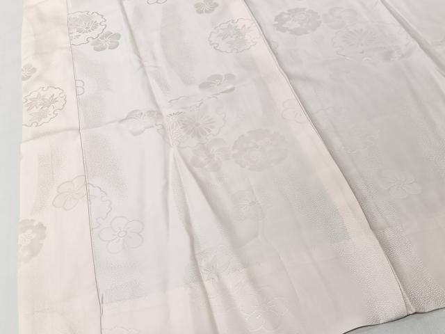平和屋着物■長襦袢 無双仕立て 雪輪草花地紋 薄桜色 正絹 逸品 CABK0177ua
