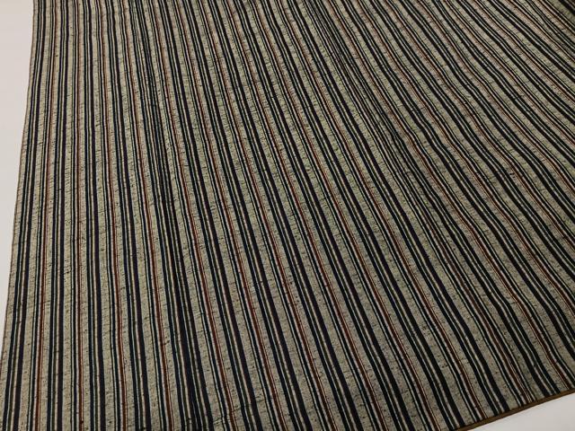 平和屋着物■上質な紬 縞 正絹 逸品 CABK0180ua