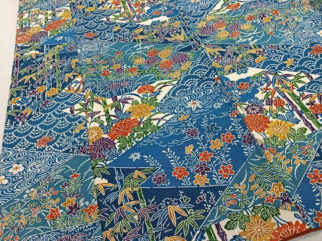 平和屋着物■上質な小紋 草花文 正絹 逸品 CABK0181ua