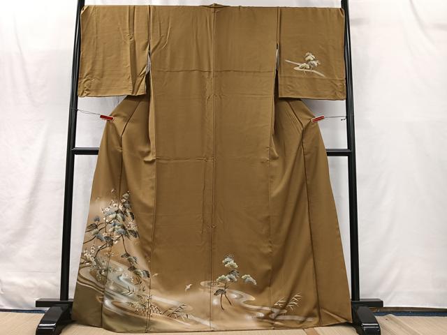 平和屋着物■訪問着 松竹梅 暈し染め 金銀彩 正絹 逸品 CABK0183ua