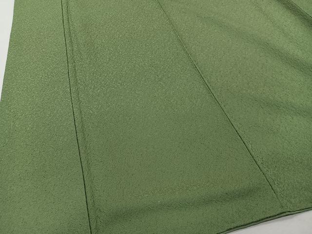 平和屋着物■上質な色無地 草色 正絹 逸品 CABK0202ua