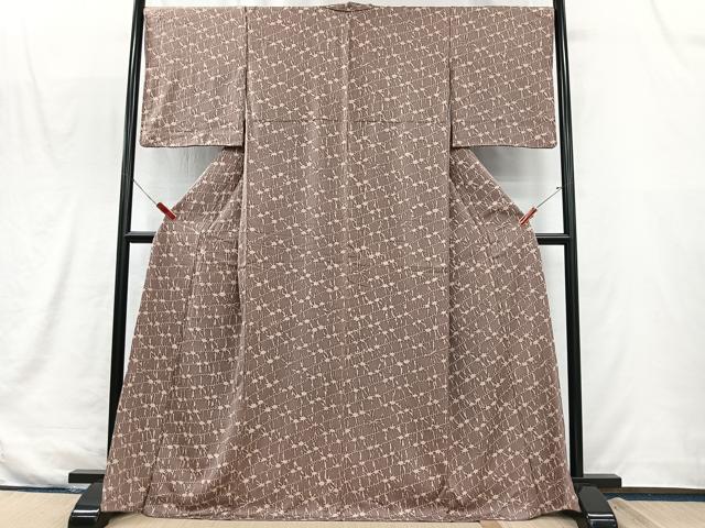 平和屋着物■上質な小紋 絞り 抽象文様 正絹 逸品 CABK0207ua