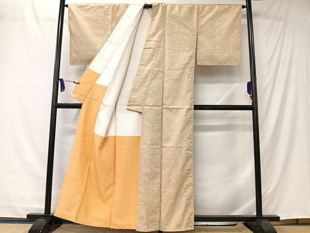 平和屋着物■上質な紬 七宝文 正絹 逸品 CABK0232ua