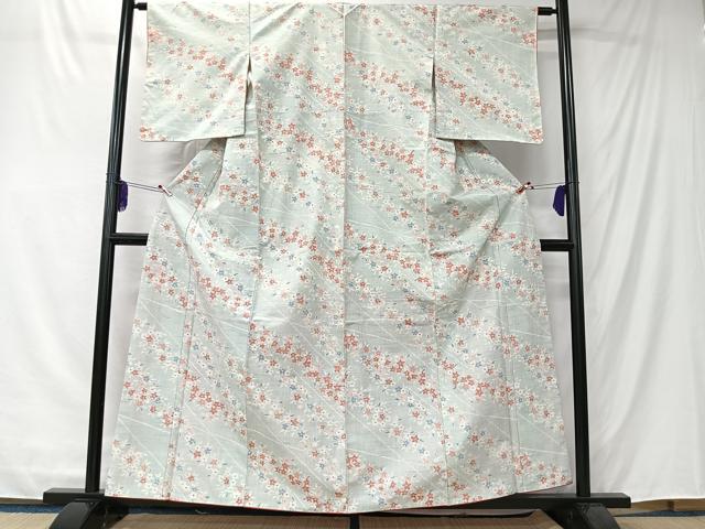 平和屋着物■上質な紬 舞花文 正絹 逸品 未使用 CABK0234ua