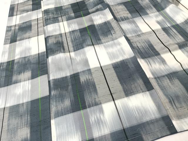 平和屋着物■上質な紬 市松文様 正絹 逸品 CABK0236ua