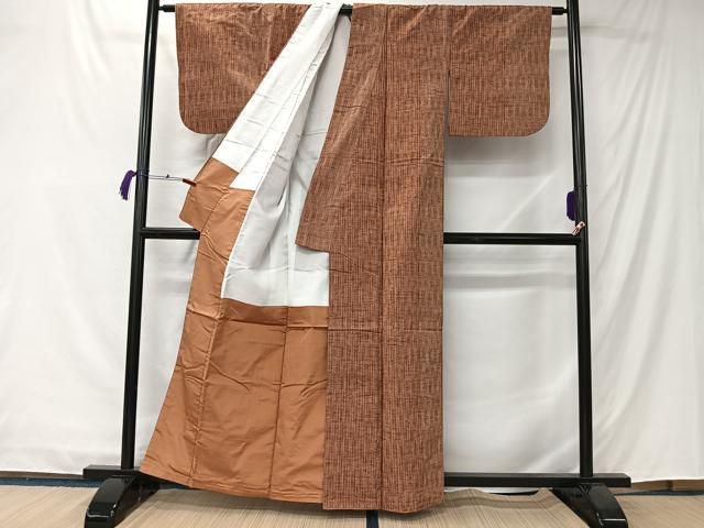 平和屋着物■上質な紬 間道 正絹 逸品 CABK0250ua