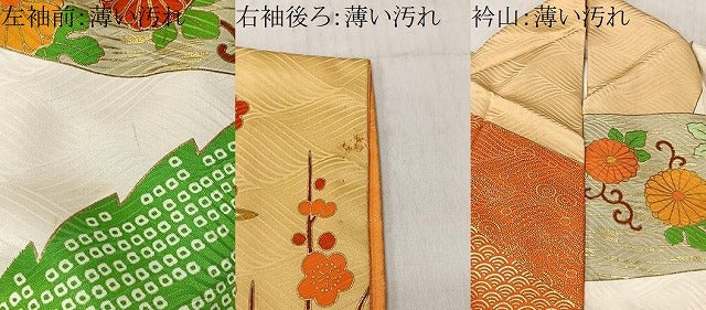 平和屋着物■豪華振袖 駒刺繍 草花文 金彩 正絹 逸品 CABK0251ua