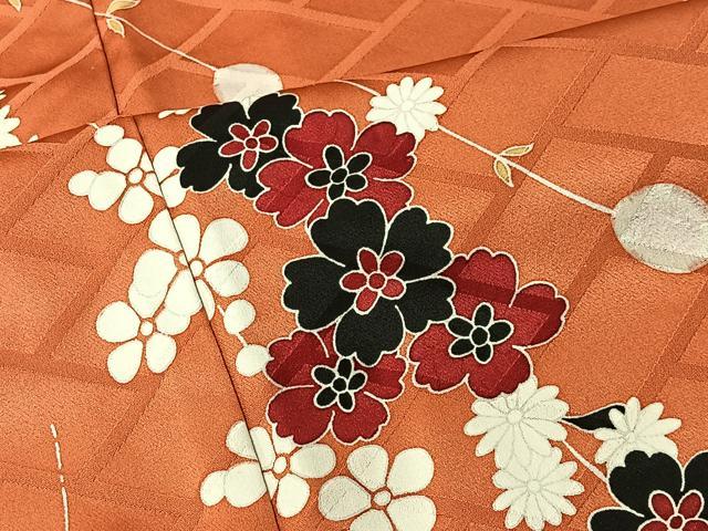 平和屋着物■豪華振袖 刺繍 草花文 金糸 正絹 逸品 CABK0264ua