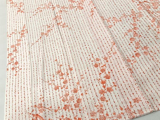 平和屋着物■長襦袢 袷 枝梅文 正絹 逸品 未使用 CABK0287ua