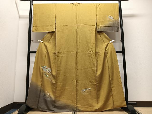平和屋着物■訪問着 簪 櫛 暈し染め 金銀彩 正絹 逸品 CABK0300ua