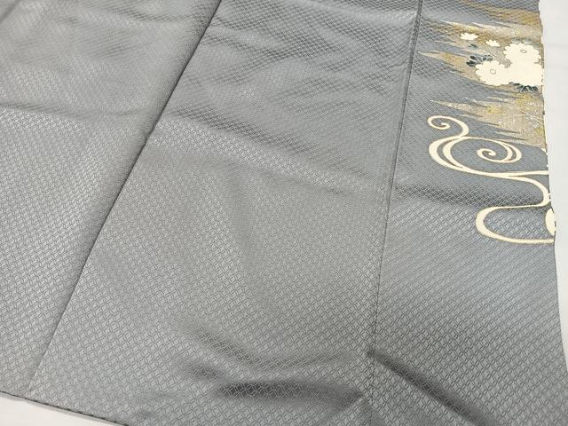 平和屋着物■豪華色留袖 刺繍 流水草花文 金銀彩 正絹 逸品 CABK0305ua
