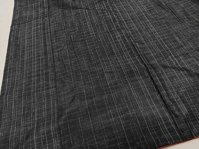 平和屋着物■本場縞大島紬 格子 正絹 逸品 CABK0315ua