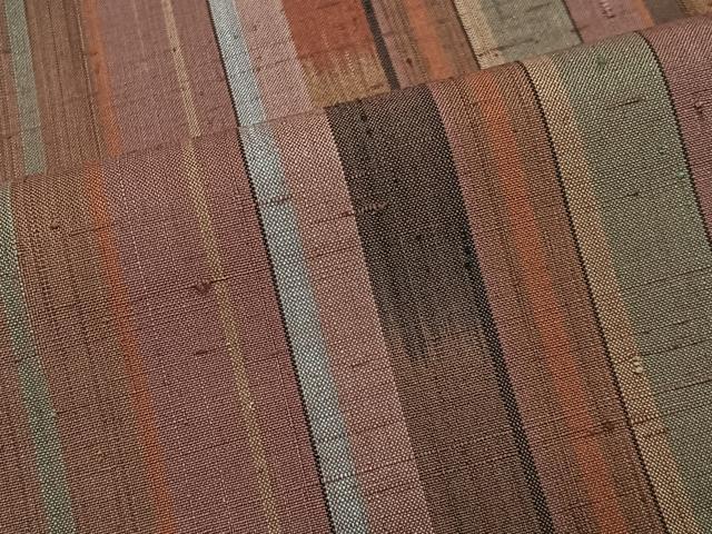 平和屋着物■上質な紬 間道 正絹 逸品 CABK0328ua