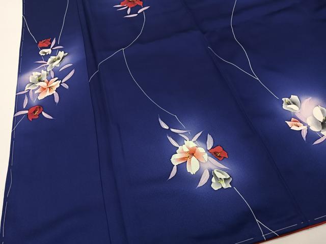 平和屋着物■上質な小紋 草花文 暈し染め 正絹 逸品 未使用 CABK0334ua