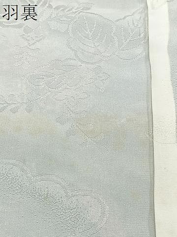 平和屋着物#羽織 寿光織 枝花文 黒地 金銀糸 正絹 逸品 CABK0343ua