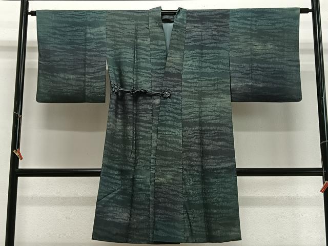 平和屋着物#道中着 霞文 暈し染め 正絹 逸品 CABK0355ua