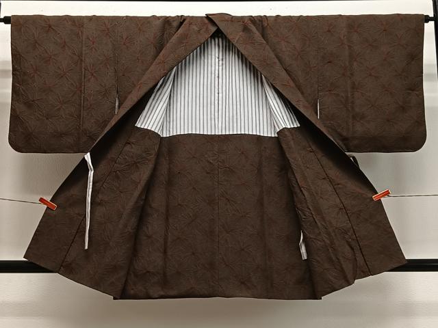 平和屋着物#道中着 絞り 霞文 正絹 逸品 CABK0358ua