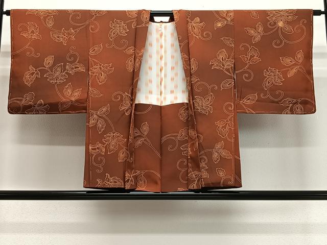 平和屋着物#羽織 更紗花唐草文 暈し染め 正絹 逸品 未使用 CABK0376ua