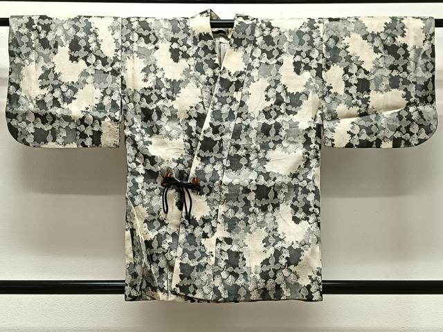 平和屋着物#道中着 紬地 霞文 正絹 逸品 CABK0394ua