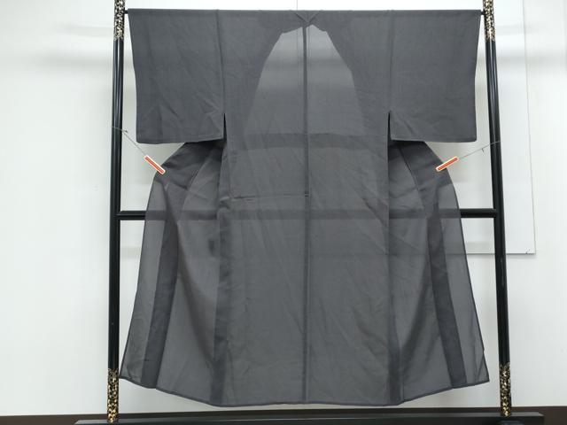 平和屋着物*夏物 男性 紗紬 格子文 正絹 逸品 CABK0402th