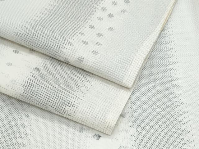 平和屋着物*夏物 本場大島紬 夏大島 白大島 あられ間道 正絹 逸品 CABK0413th