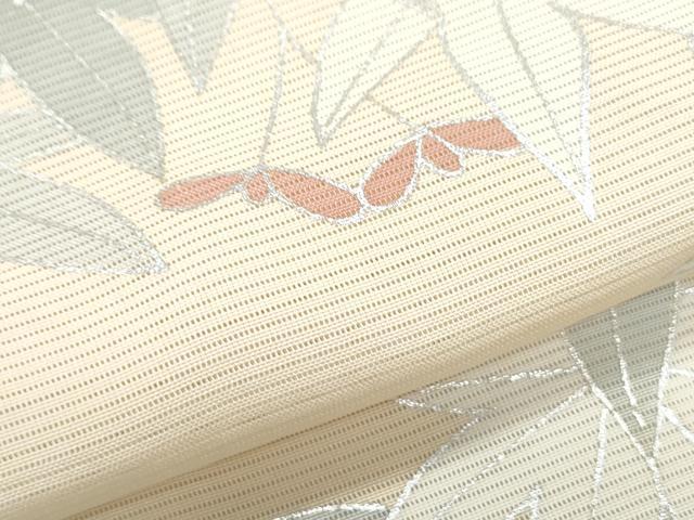 平和屋着物*夏物 訪問着 絽 枝葉文 銀彩 正絹 逸品 CABK0416th