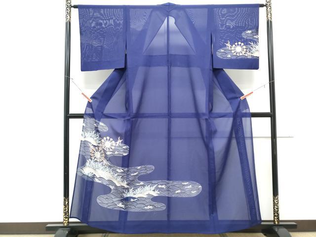 平和屋着物*夏物 訪問着 絽 流水草花文 正絹 逸品 CABK0440th