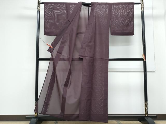平和屋着物*夏物 色無地 絽 黒鷲色 洗える着物 CABK0444th
