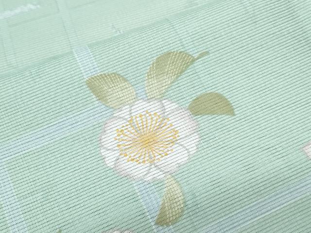 平和屋着物*夏物 小紋 絽 草花文 洗える着物 CABK0492th