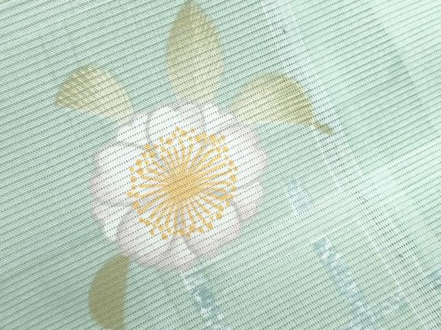 平和屋着物*夏物 小紋 絽 草花文 洗える着物 CABK0492th