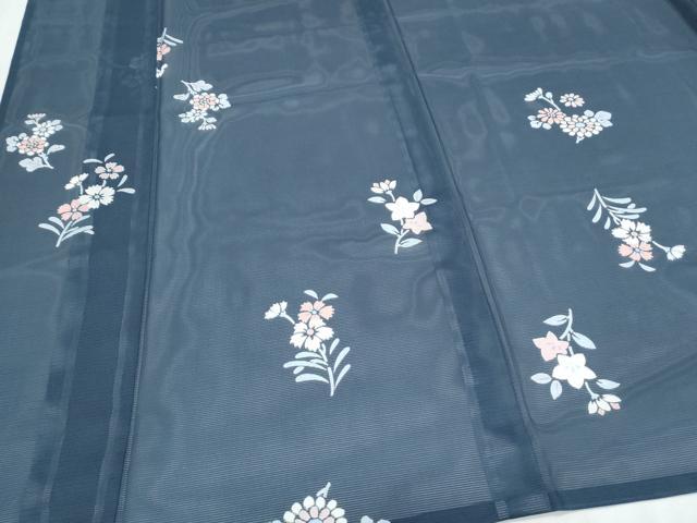 平和屋着物*夏物 小紋 絽 草花文 洗える着物 CABK0494th